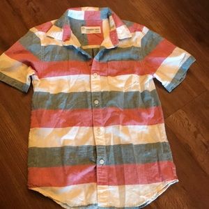 Red, white and blue button down shirt 🇺🇸